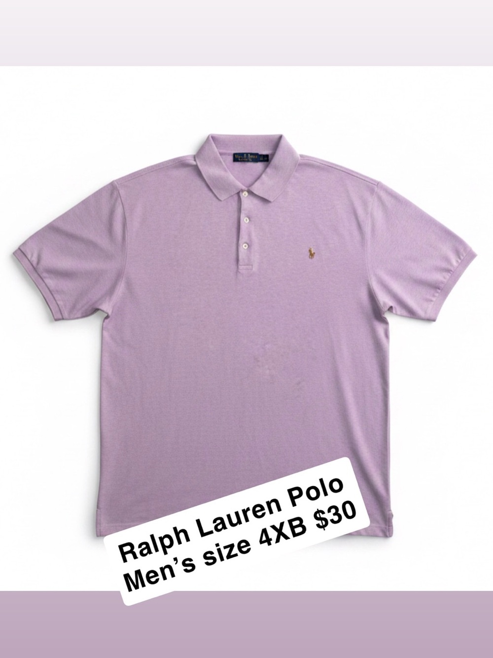 Ralph Lauren Men's Light Lavender Polo Shirt